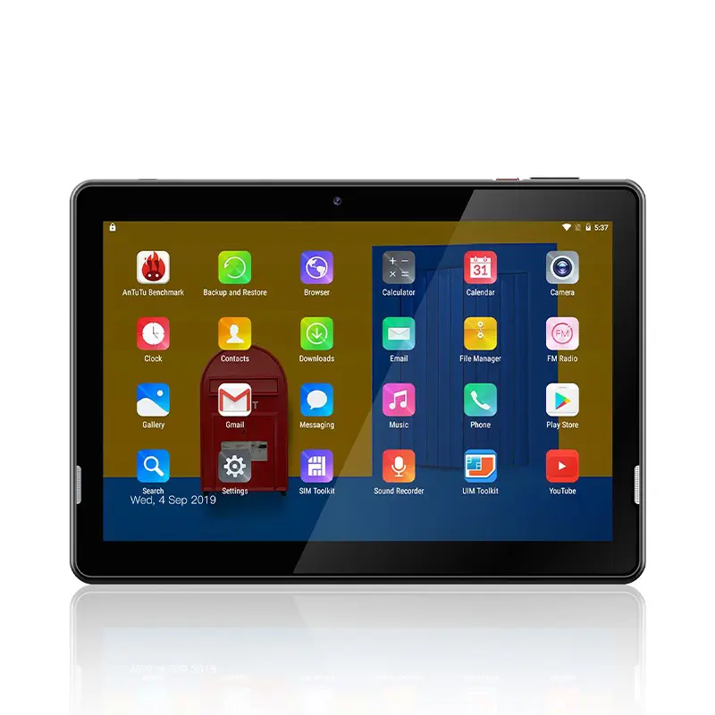 청색 10.1 인치 견고한 고속 프로세서 슬림 HD 쿼드 코어 산업용 태블릿 PC 스마트 홈 광고 장치