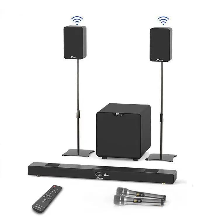 5.1 Draadloze Home Theater Surround Sound Systeem Voor Tv Met Achterzijde Surround Sound Speakers Voor Home Theater Inclusief Afstandsbediening