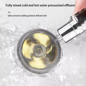 High <strong>Pressure</strong> Spinning 360 Degrees Rotating Fan Hand Showerhead With Small Turbo Fan Water Spray Abs Shower Head - Product Image 2