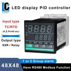 TC/RTD Entrada 4-20mA Salida CH102 Controlador de temperatura PID inteligente industrial 48x48mm - Product Image 2