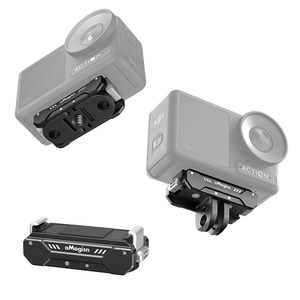 aMagisn แม่เหล็กโลหะQuick Release MountสําหรับDJI Osmo Action4/3 พร้อมพับได้สองง่ามและ 1/4 สกรูMountการเชื่อมต่อ - Product Image 1