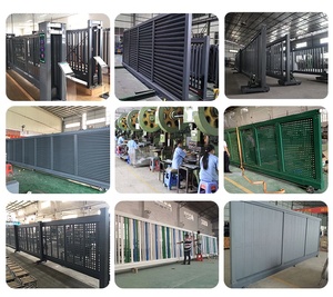 Hiện đại nhôm công nghiệp kim loại chính đường lái xe cổng tự động cửa trượt cantilever cổng lối vào có thể thu vào cửa - Product Image 6