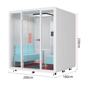 Mô-đun văn phòng prefab di động, tòa nhà prefab di động cho không gian làm việc yên tĩnh và sự riêng tư trong các trang web thương mại - Product Image 6