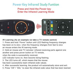 G10S hava fare sesli uzaktan kumanda 2.4G USB alıcısı ile jiroskop IR öğrenme Mini kablosuz akıllı uzaktan kumanda için Android TV kutusu - Product Image 4