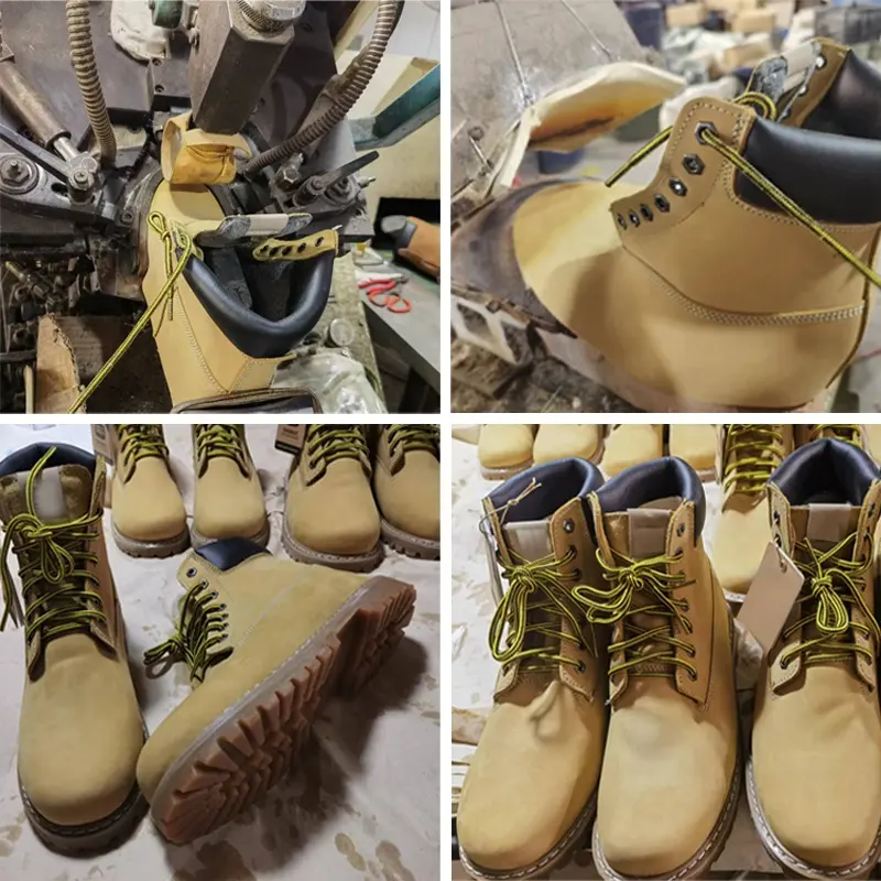 Bruine Nubuck Goodyear Welt S3 Schoenen Lange Stalen Neus Midzool Laarzen Voor Heren Industriële Goodyear Welt Veiligheidslaarzen