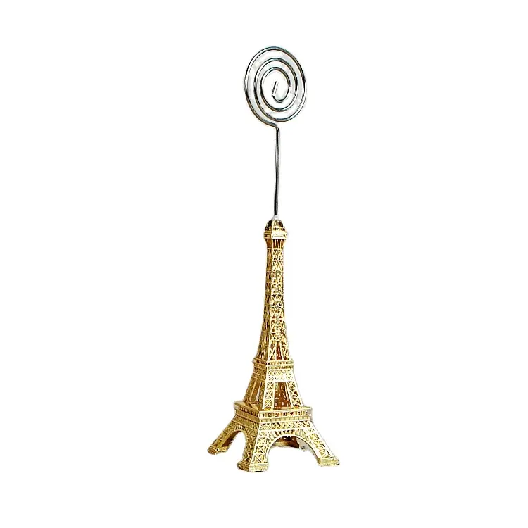 Hot Sale New Arrival Products France Souvenir Eiffel Tower Business Card Holder for Office Desktop Decoration