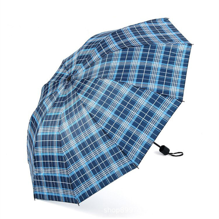 10 bone double plaid umbrella-color random