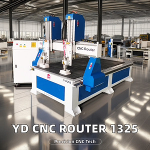 Máquina enrutadora de madera CNC 1325 con sistema de control DSP Tallado de 3 y 4 ejes para muebles de madera para tiendas de impresión