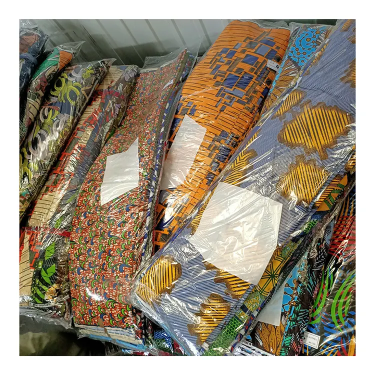 Tissu africain à imprimés de cire de polyester, nouveaux designs, prix de gros, bon marché