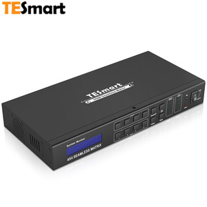 TESmart 4k 4端口无缝矩阵交换机广告监控设备Pc Hdmi混音器视频墙控制器4x4 - Product Image 1