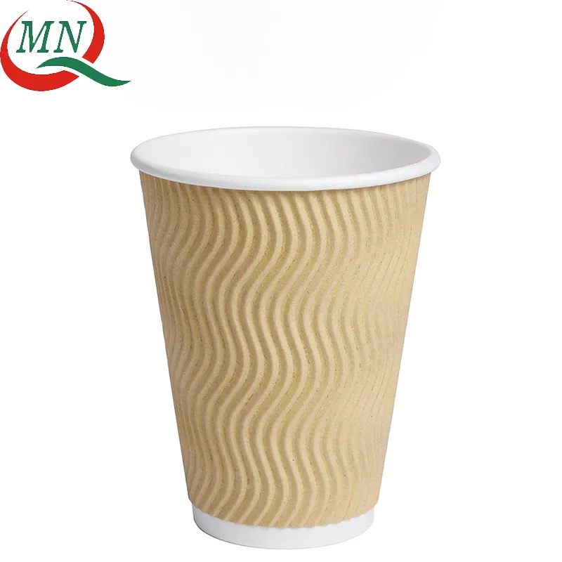 Tazas de papel personalizadas de 4oz-20oz, tazas de café desechables, biodegradables: para café, té, etc.