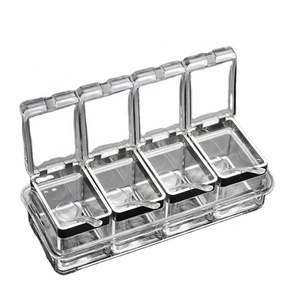 マルチスパイスシュガーソルトコンテナプラスチックアクリル調味料セット - Product Image 2