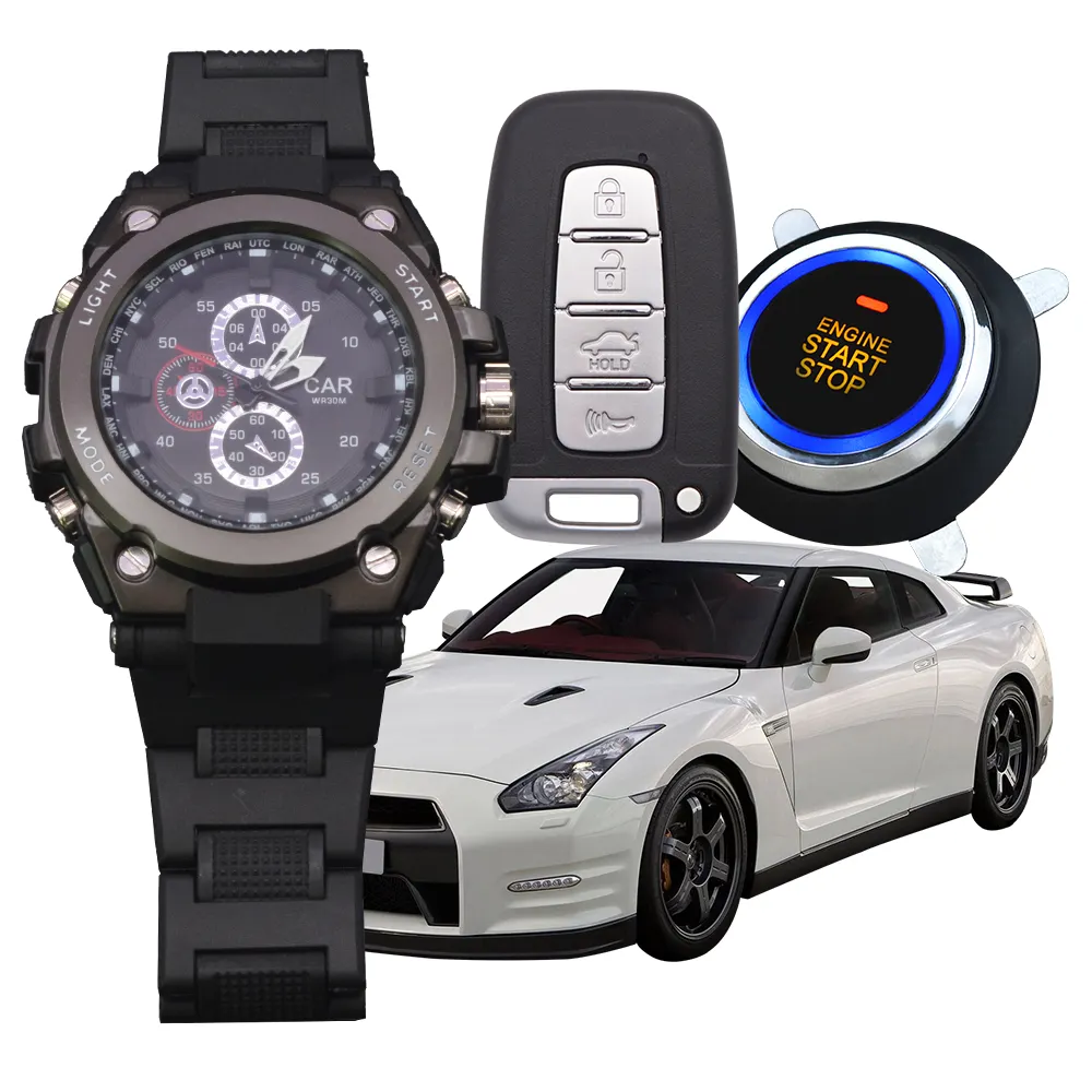 Watch Smart Key Car Keyless Entry Push Button Engine Start Car Alarm Auto Remote Start Stop Smart Watch Remote Control