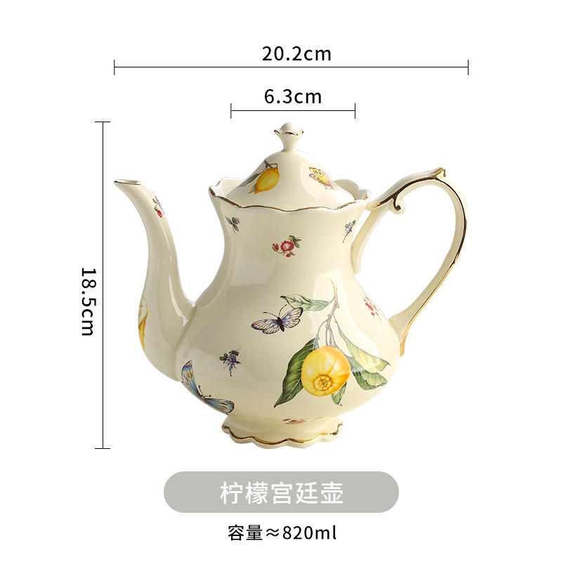 Bouilloire de café fleur d'amour de papillon de citron-250cc