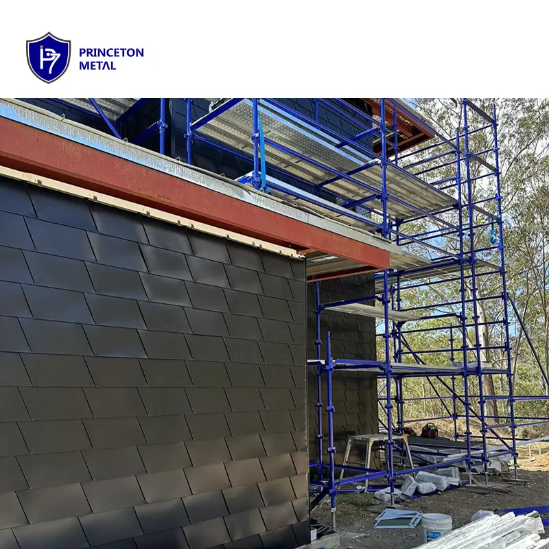 Revestimiento en polvo Renovación de viviendas Azulejos Techo de metal Techo teja de aluminio