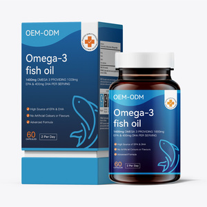 Viên nang dầu cá Omega 3 hàm lượng cao 1000mg EPA 400mg DHA - Đã được chứng nhận Halal, sản xuất số lượng lớn OEM, tốt cho sức khỏe tim mạch và não bộ, dầu cá Omega 3 từ biển sâu - Product Image 1