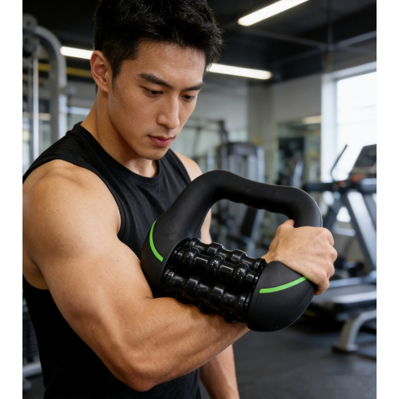 Black 8-speed roller massager