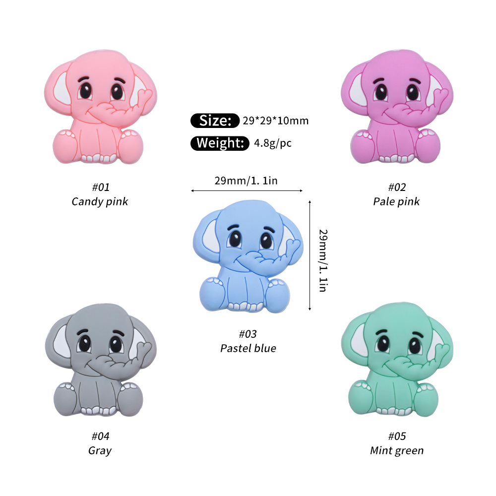 Perle focale éléphant Mix SA82