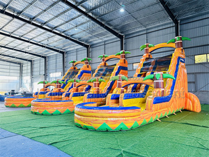 Toboganes de agua populares comerciales, tobogán de agua inflable, Parque Acuático con piscina, deslizamiento en un tobogán de agua - Product Image 6