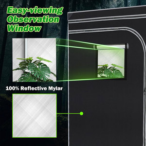 Tente de culture de plantes d'intérieur Joystar 2*4 * 6ft 60*120*180cm tente de culture hydroponique réfléchissante haute densité 600D Oxford Mylar - Product Image 5