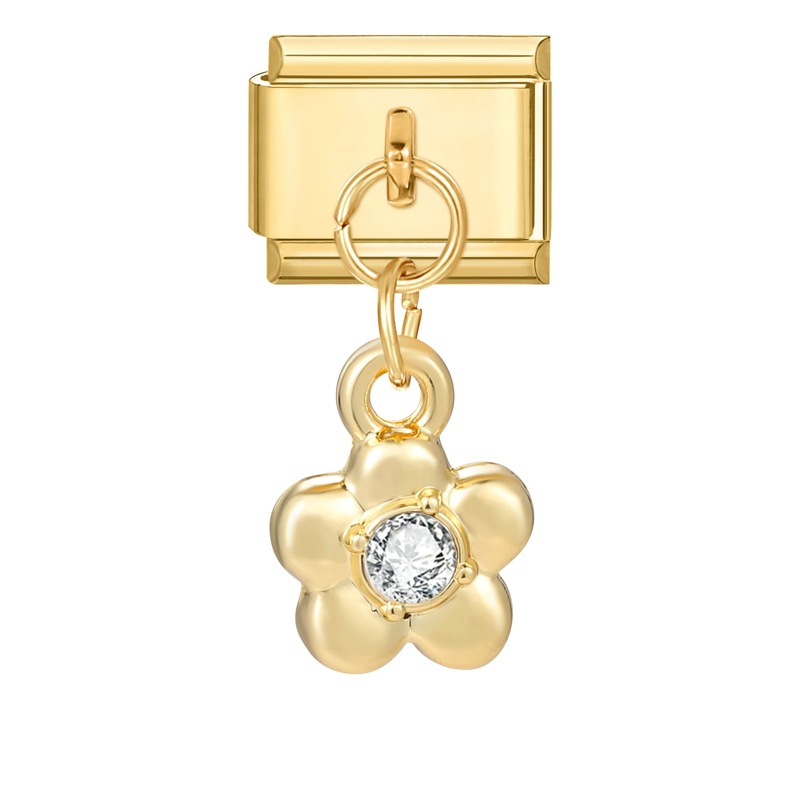 YWXH-85-Gold bottom pendant-petals