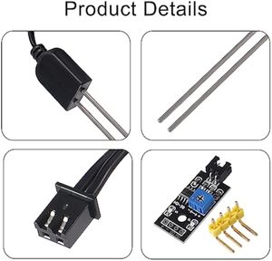 Aismartlink Bodenfeuchtigkeitssensor, Icstation Feuchtigkeitsdetektor, mit korrosionsresistenter Sonde, digitaler analoger Signaldruck