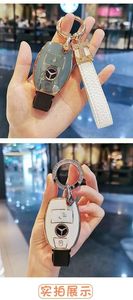 Free Sample Genuine Leather Car <strong>Key</strong> Cover Keychain Case <strong>for</strong> Mercedes Benz CLS CLA GL R SLK AMG a B C S Class Remote Holder - Product Image 2