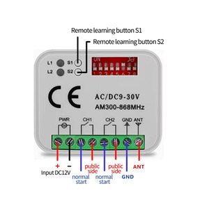 Evrensel garaj uzaktan kumanda alıcısı çok RX 300-900MHz 9-30V röle modülü haddeleme ve sabit kod komutu verici kutusu - Product Image 5