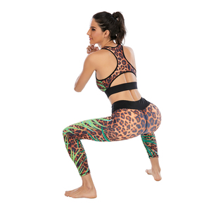 Mới được Phát Hành Phong Cách Yoga Bộ Chặt Chẽ Phù Hợp Mông Nâng Yoga Quần Và Không Tay Chéo Đào Tạo Yoga Top - Product Image 6