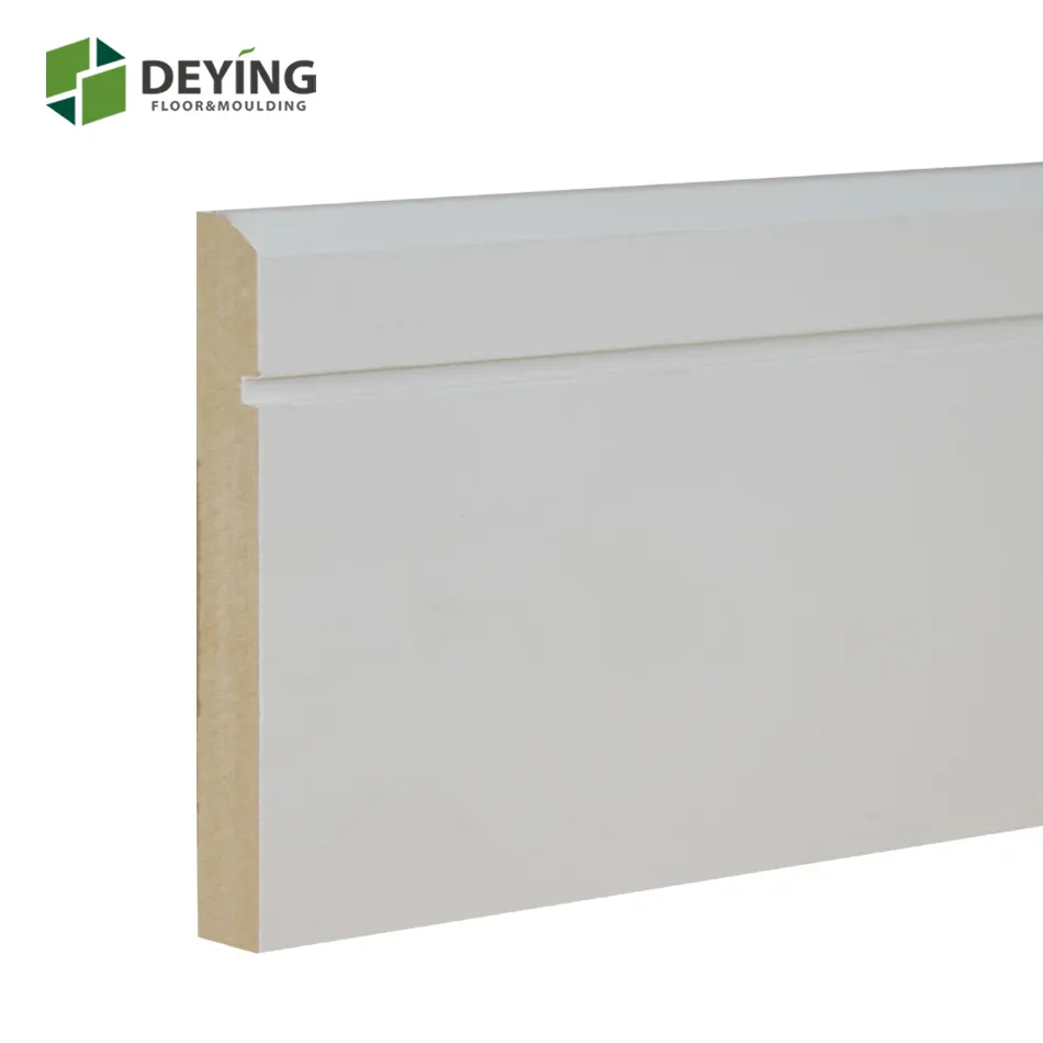 Blanco imprimado Bullnose zócalo trim de madera de