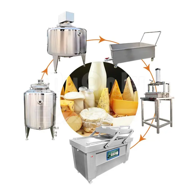 MY Pneumatic Cheese Press Equipment 500 Liter Cheese Vat Machine Mozzarella Cheese Make Production Line