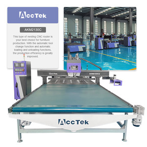 Carrusel Atc Carga y descarga automática Máquina enrutadora CNC anidada Atc Herramienta automática Cambio de máquina enrutadora CNC para muebles de madera - Product Image 1