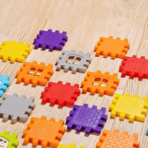 Nuevos niños construir casa bloques de construcción ensamblar juguetes rompecabezas partícula grande pared cuadrada Ventana Modelo Rompecabezas 3 años regalo - Product Image 5