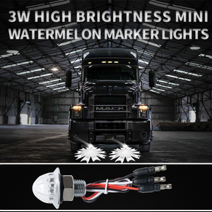 DC12V <strong>24V</strong> <strong>3W</strong> High Brightness 0.75 Inch Mini Watermelon Light Truck LED Light New Condition Side Marker <strong>Lamp</strong> IP67 for Cars - Product Image 2