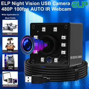 ELP Camera USB 1080P Wide Angle Fisheye 170degree IR LED Infrared Webcam PC Camera with Mini <strong>Case</strong> USB Camera for <strong>Raspberry</strong> <strong>Pi</strong> - Product Image 6