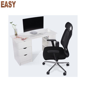 Escritorio de madera para ordenador con estantes y 3 cajones, mesa de estudio para ordenador doméstico - Product Image 2