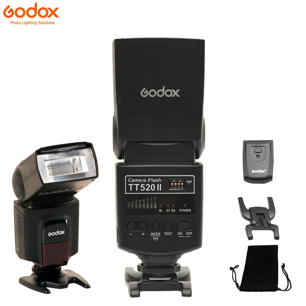 Godox TT520 II Flash TT520II Tích Hợp Tín Hiệu Không Dây 433MHz + Đèn Flash Kích Hoạt Cho Máy Ảnh DSLR Canon Nikon Pentax Olympus