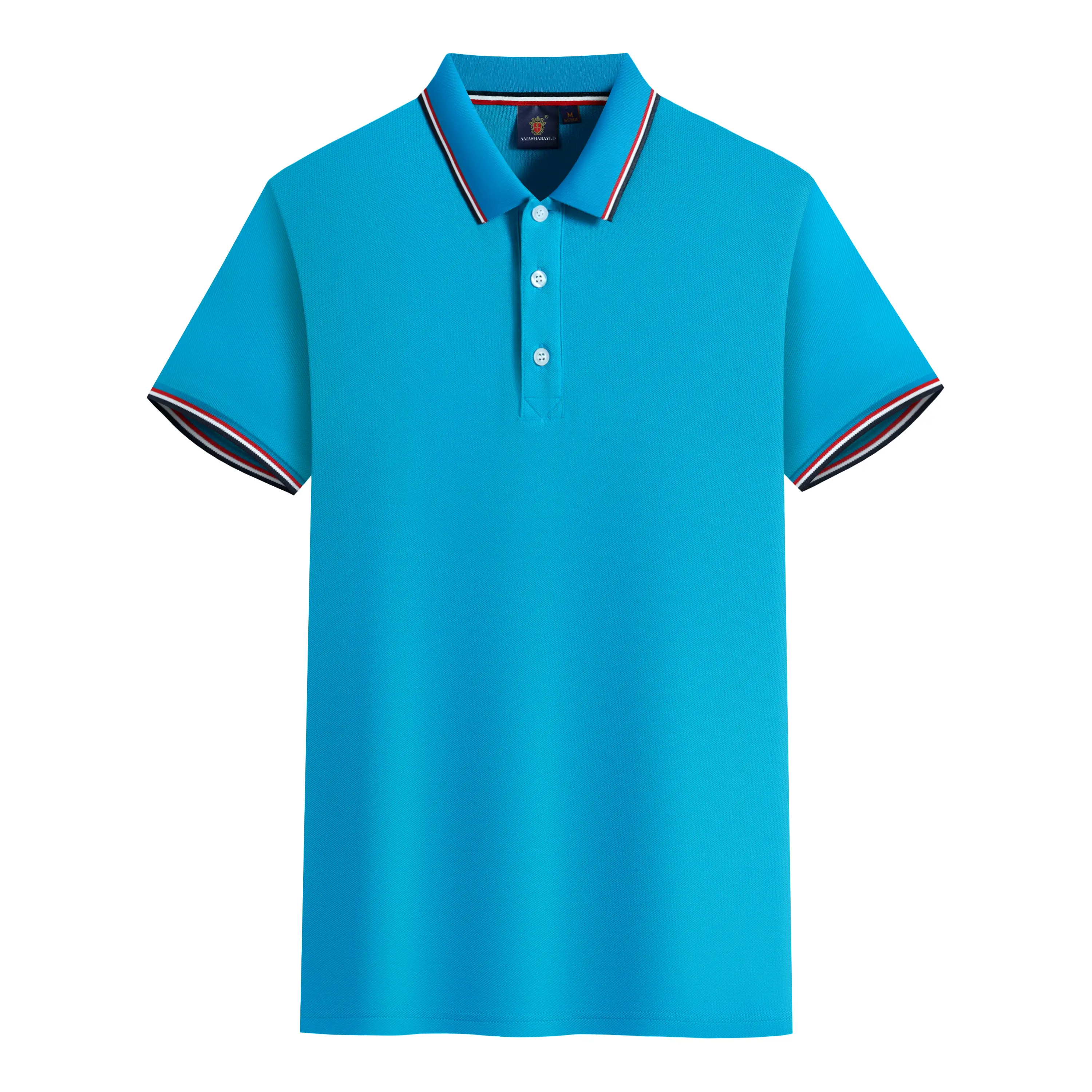 OEM Polo t-shirt uomo Polo con Logo Logo personalizzato stampato t-shirt Polo da Golf in cotone elasticizzato