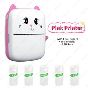5卷迷你贴纸打印机相纸热敏打印纸彩色不干胶口袋打印纸 - Product Image 4