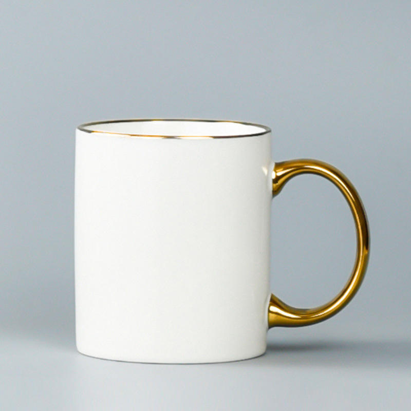 ถ้วยนม ด้ามจับสีทอง ถ้วยเดี่ยว