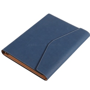Carpeta Personal de 6 anillas 2025 A5, diario de cuero PU, cuaderno desmontable de hojas sueltas, planificador, diario de tapa dura personalizado con lazo para bolígrafo - Product Image 1