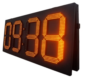 88:88 Single Green Amber Red <strong>Led</strong> <strong>Time</strong> Temperature Sign 7 Segments 4 Digitals Display Board Outdoor Temperature Display