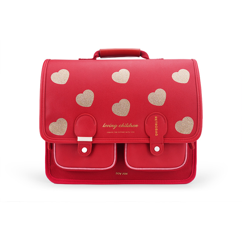B66 Mini Sac Carré Rétro - Cœur Scintillant