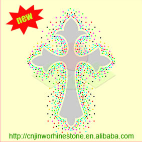 Cross Custom <strong>Design</strong> Rhinestone Logo Heat Transfer <strong>Design</strong> Hotfix Rhinestone Template Pattern Rhinestone Transfer - Product Image 4