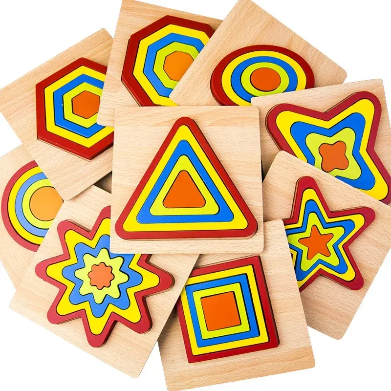 Vente chaude enfants 2 à 4 ans Montessori jouets éducatifs meilleur cadeau bricolage Puzzle jouets pour enfants Puzzle primaire