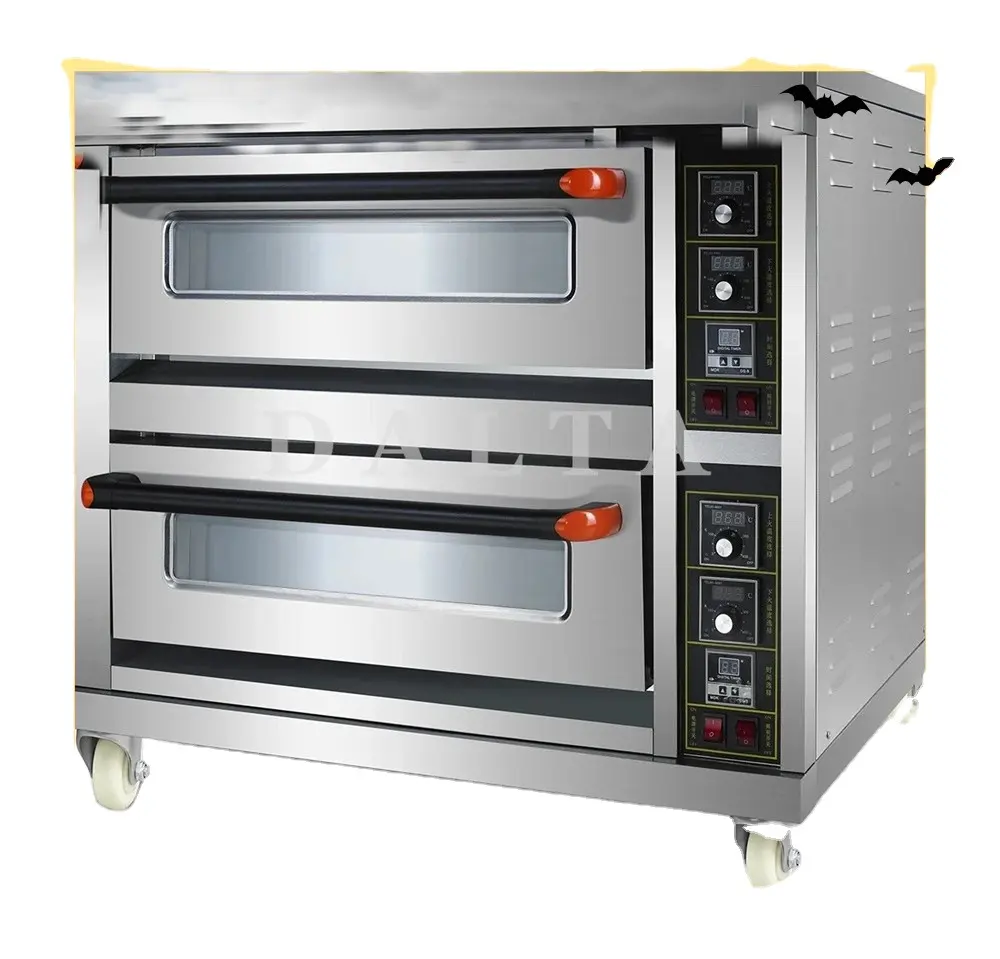 Печь газовая Коммерческая Хлебопекарная машина, электрическая/газовая печь для выпечки, 2 палубы, 4 лотка, пекарня, для ресторанной продажи