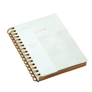 廉价散装螺旋笔记本记事本与自定义标志印刷和镀金的颜色边缘 - Product Image 6