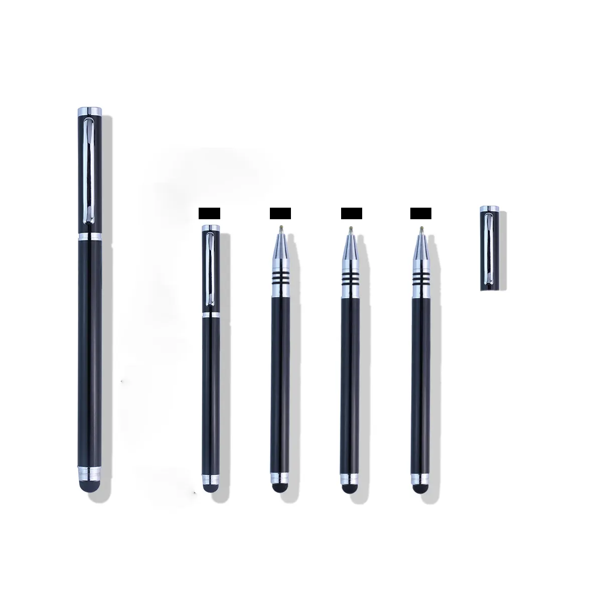 Bolígrafo De Metal delgado 2 en 1, bolígrafo con logotipo personalizado para negocios, papelería de oficina