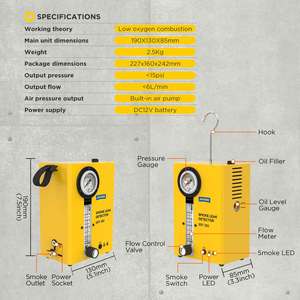 AUTOOL SDT203 automotriz barato Evap Autool coche diagnóstico fugas sistema de detección de humo herramienta máquina generador probador para la venta - Product Image 4
