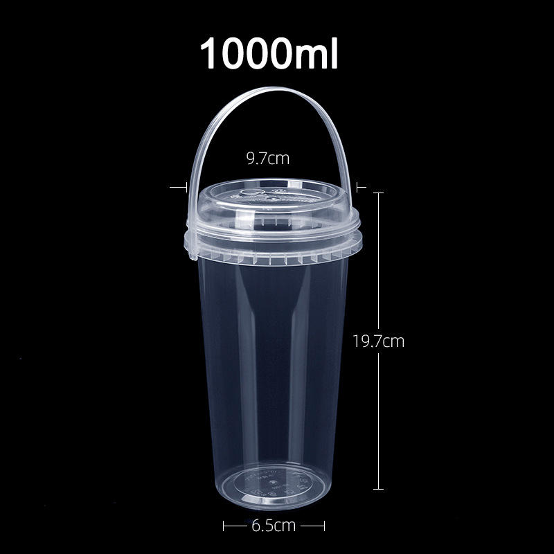 Vaso transparente de alta calidad de 1000 ml.